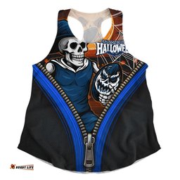 Amazing Aussie Carlton Halloween Night Reaper Zipper Women Tank Top