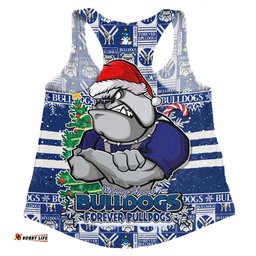 Amazing Aussie Canterbury Bankstown Bulldogs Merry Ugly Christmas Comic Style Women Tank Top