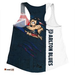 Amazing Aussie Carlton Burning Passion Of Power Scratch Style Women Tank Top