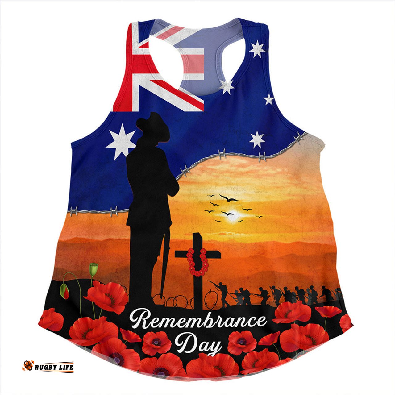 Amazing Aussie Australia Lest We Forget Remembrance Day Tribute Women Tank Top