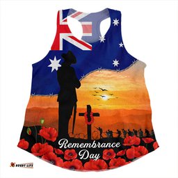 Amazing Aussie Australia Lest We Forget Remembrance Day Tribute Women Tank Top