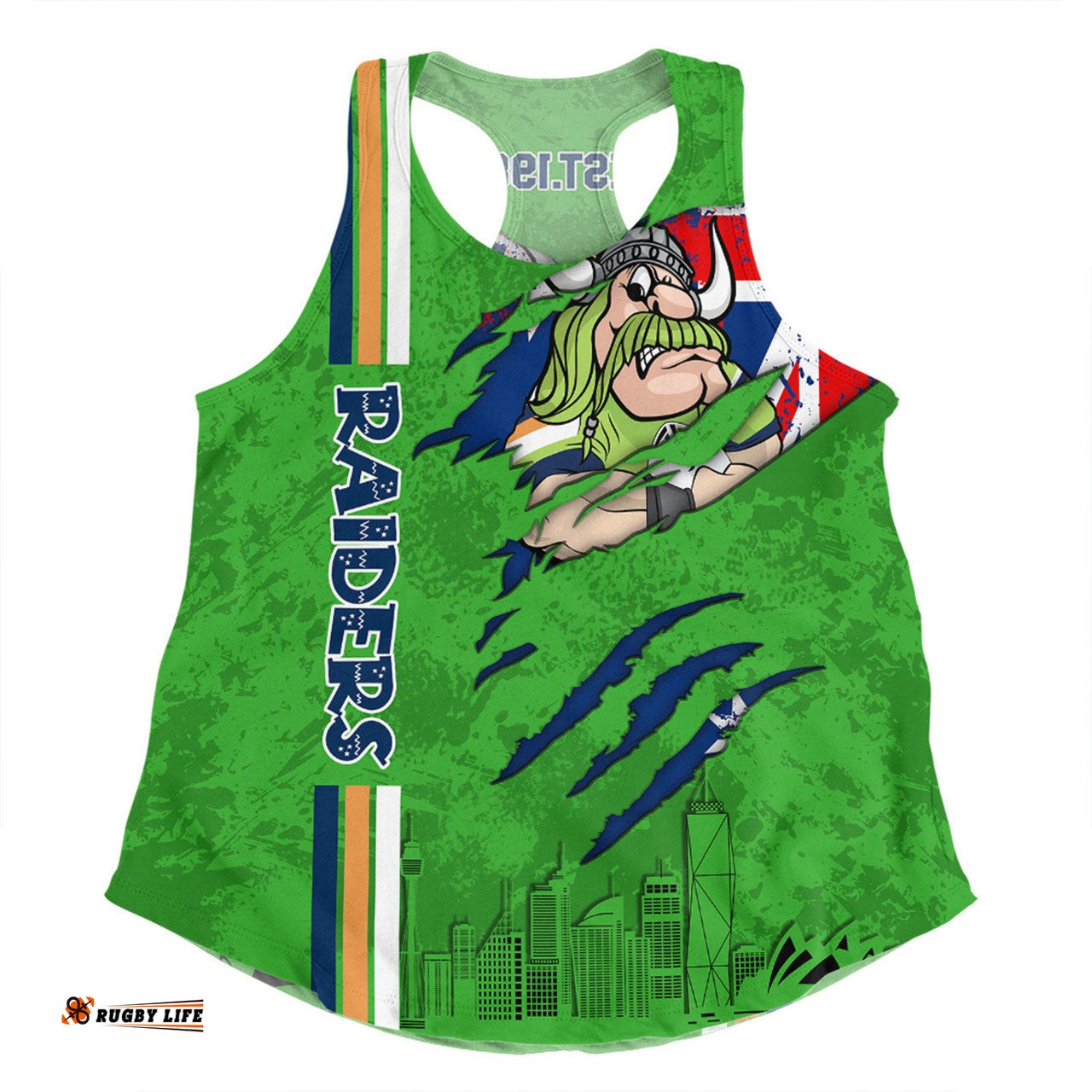 Amazing Aussie Canberra Raiders Happy Australia Day Flag Scratch Style Women Tank Top
