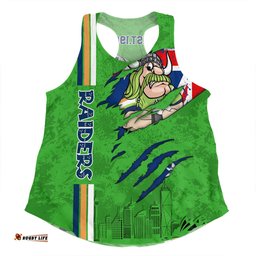 Amazing Aussie Canberra Raiders Happy Australia Day Flag Scratch Style Women Tank Top