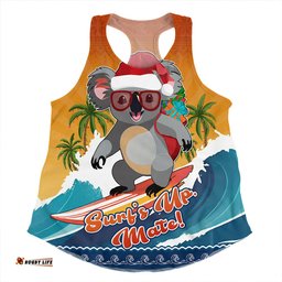 Amazing Aussie Australia Merry Christmas Surf's Up, Mate Koala Women Tank Top