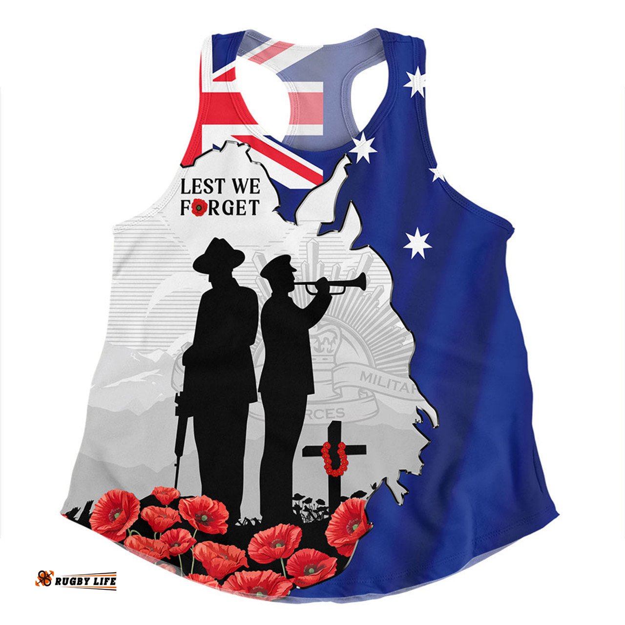 Amazing Aussie Australia On This Remembrance Day Lest We Forget In Flanders Fields Women Tank Top