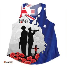 Amazing Aussie Australia On This Remembrance Day Lest We Forget In Flanders Fields Women Tank Top