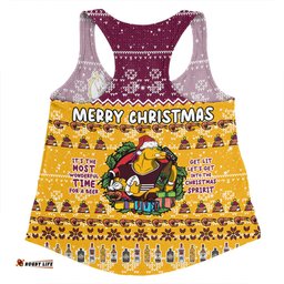 Amazing Aussie Brisbane Broncos Christmas Custom Chrissie Spirit Women Tank Top