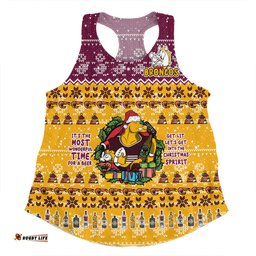 Amazing Aussie Brisbane Broncos Christmas Custom Chrissie Spirit Women Tank Top