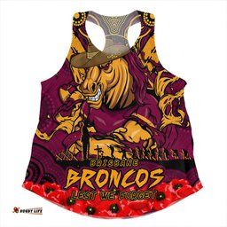 Amazing Aussie Brisbane Broncos Ripped Legacy Of The Game The ANZAC Spirit Lives On Women Tank Top
