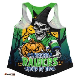 Amazing Aussie Canberra Raiders Dark Moon Rugby Halloween Battle Edition Women Tank Top