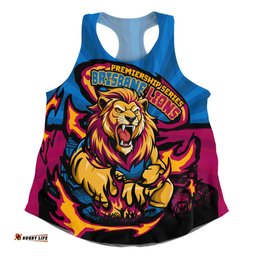 Amazing Aussie Brisbane Lions Premiership Series Flame Edition Women Tank Top
