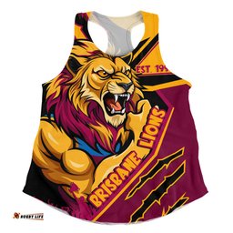 Amazing Aussie Brisbane Lions Battlefield Glory Gear Women Tank Top