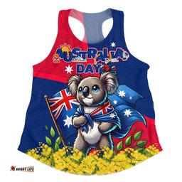 Amazing Aussie Australia Golden Wattle And Koala Australia Day Celebration Women Tank Top