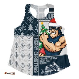 Amazing Aussie Carlton Merry Christmas Knit Style Festive Spirit Women Tank Top