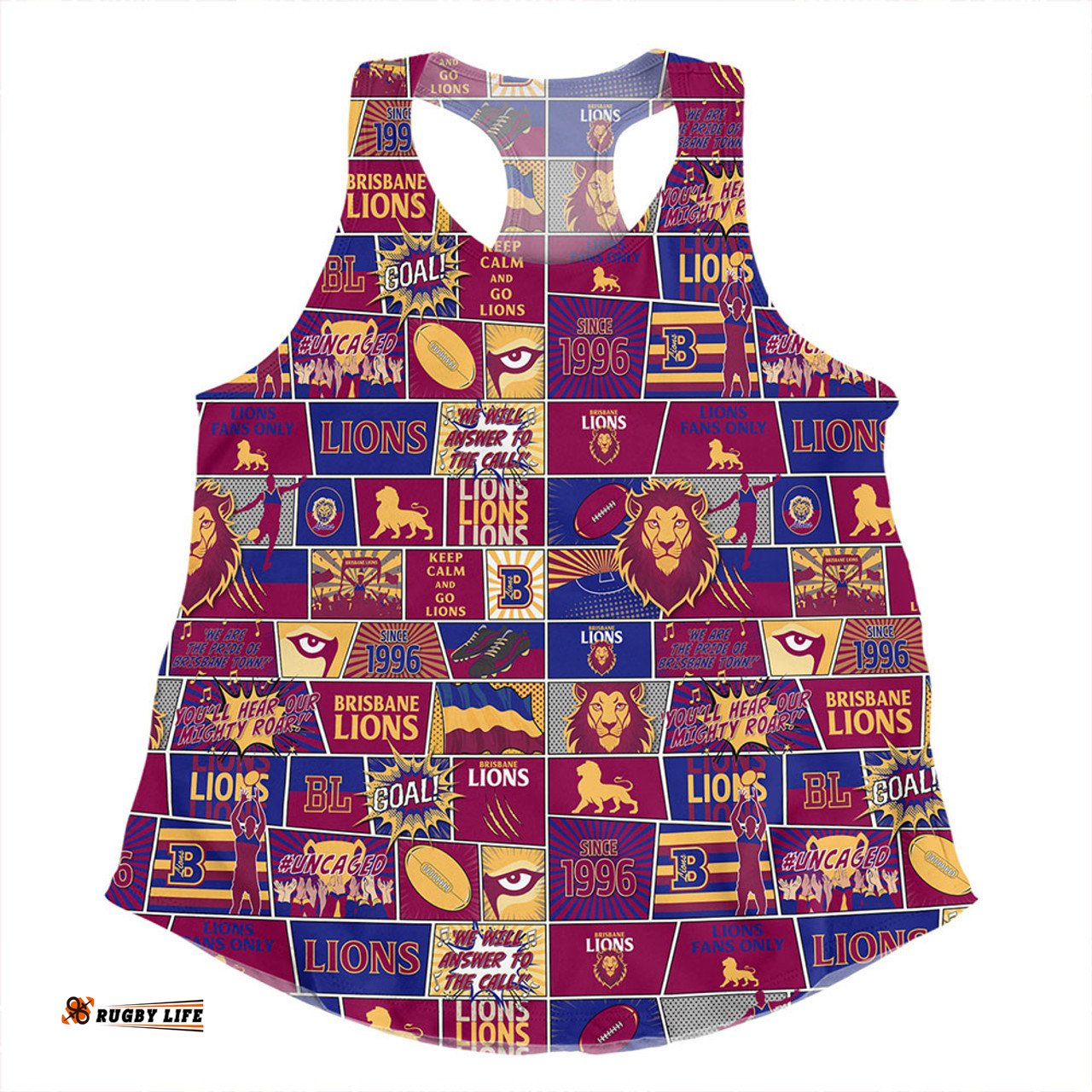 Amazing Aussie Brisbane Lions Legacy Of The Pride Comic Style Women Tank Top