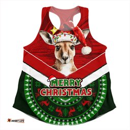 Amazing Aussie Australia Holiday Kangaroo Merry Christmas Women Tank Top