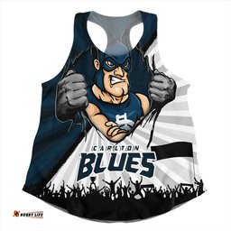 Amazing Aussie Carlton Breaking Through Fan Design Women Tank Top