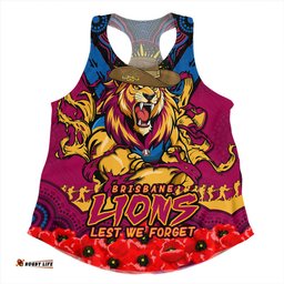 Amazing Aussie Brisbane Lions Ripped Legacy Of The Game The ANZAC Spirit Lives On Women Tank Top