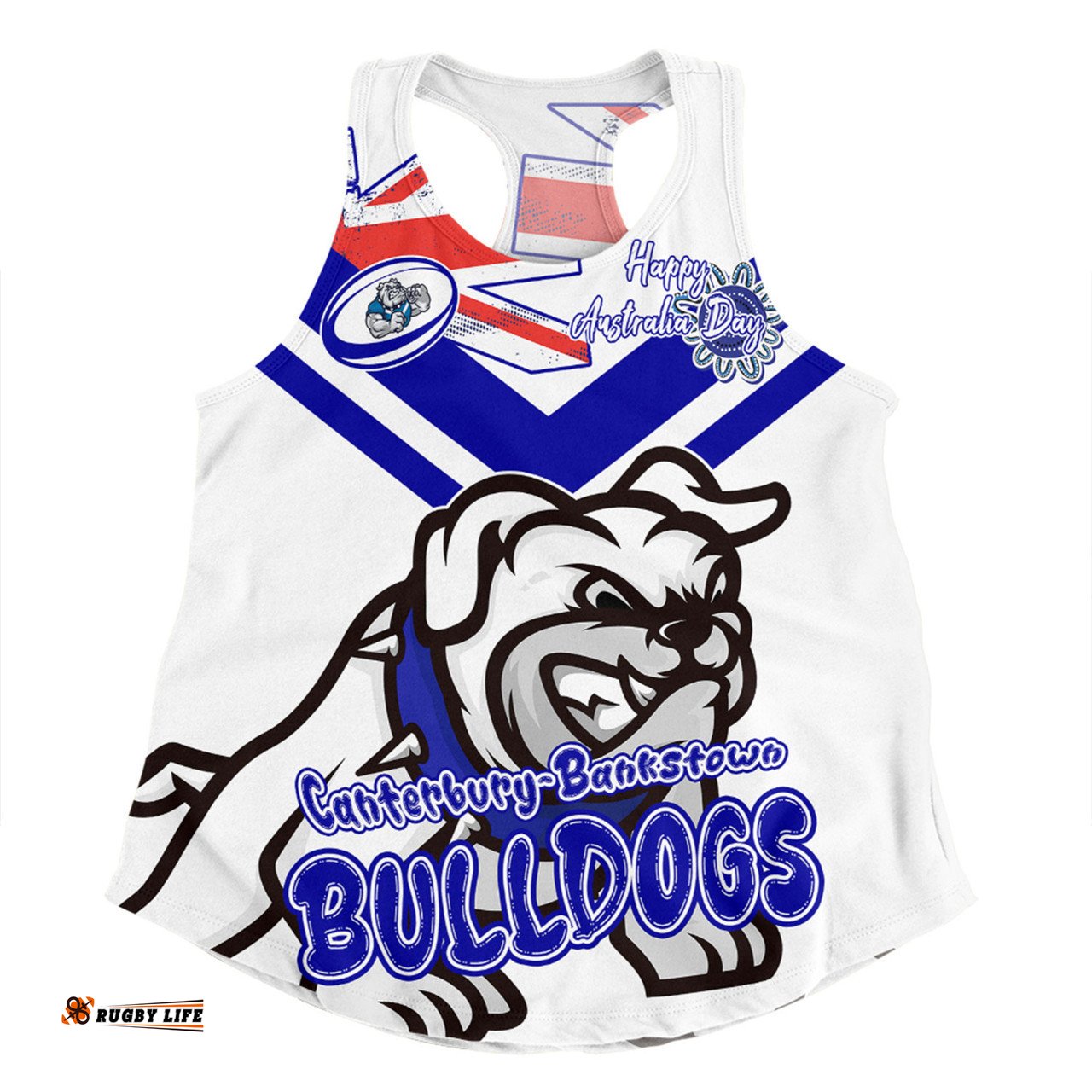 Amazing Aussie Canterbury Bankstown Bulldogs Happy Australia Day We Are One And Free V2 Women Tank Top