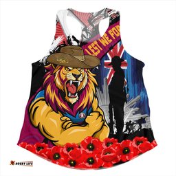 Amazing Aussie Brisbane Lions Anzac Day Honor United In Spirit Women Tank Top