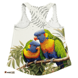 Amazing Aussie Australia Australia Rainbow Lorikeets Birds Art Inspired Women Tank Top
