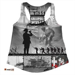 Amazing Aussie Australia Anzac Day Honoring Gallipoli Heroes Memorial Orange Women Tank Top