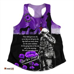 Amazing Aussie Australia Anzac Day Remembering The Animals Victims Of War Women Tank Top
