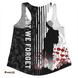 Amazing Aussie Australia Spirit Of Remembrance Day Lest We Forget Black Women Tank Top