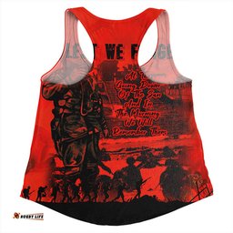 Amazing Aussie Australia Red Legacy Honoring ANZAC Heroes Women Tank Top