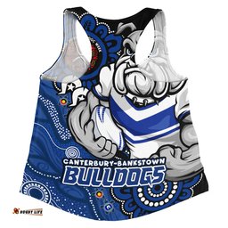 Amazing Aussie Canterbury Bankstown Bulldogs Power Through Generations NAIDOC Edition Women Tank Top