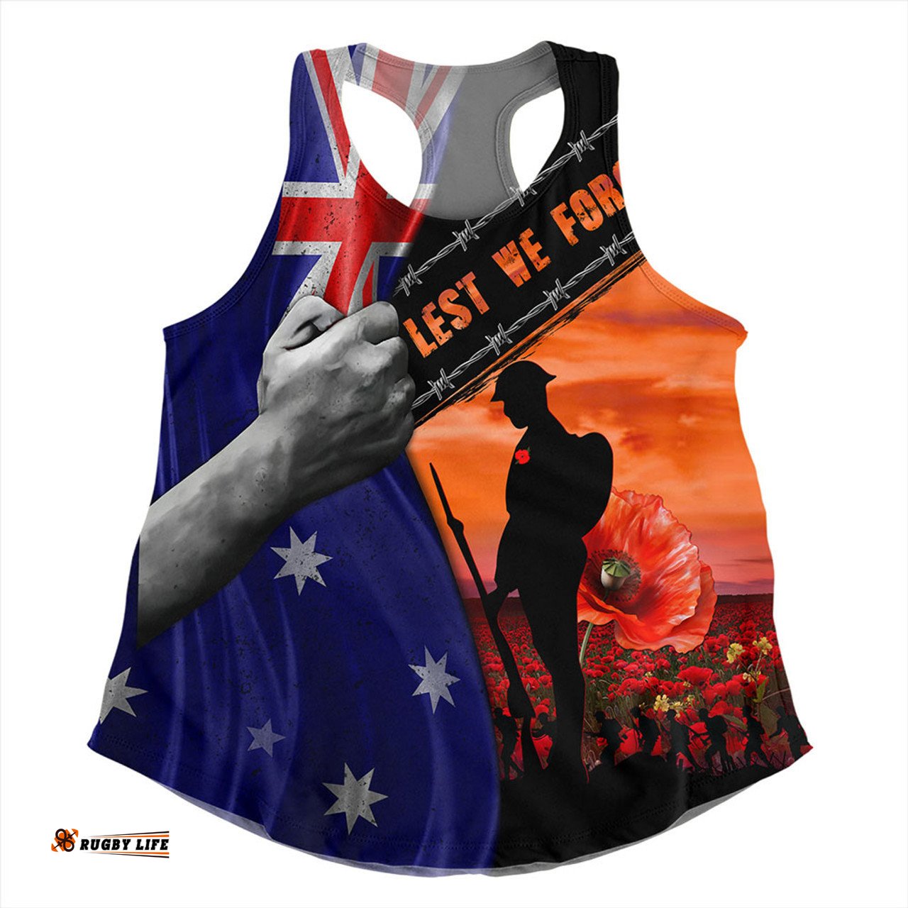 Amazing Aussie Australia Remembrance Day Australian Fallen Heroes Orange Women Tank Top