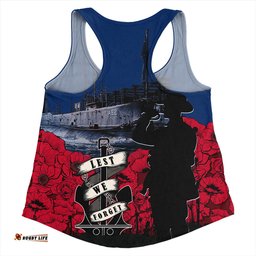 Amazing Aussie Australia Anzac Day Lest We Forget Royal Australian Navy Women Tank Top