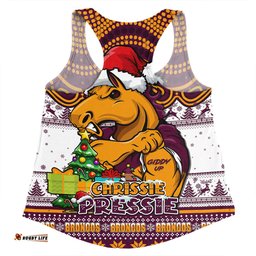 Amazing Aussie Brisbane Broncos Aussie Ugly Christmas For Die Hard Fan Supporters Women Tank Top