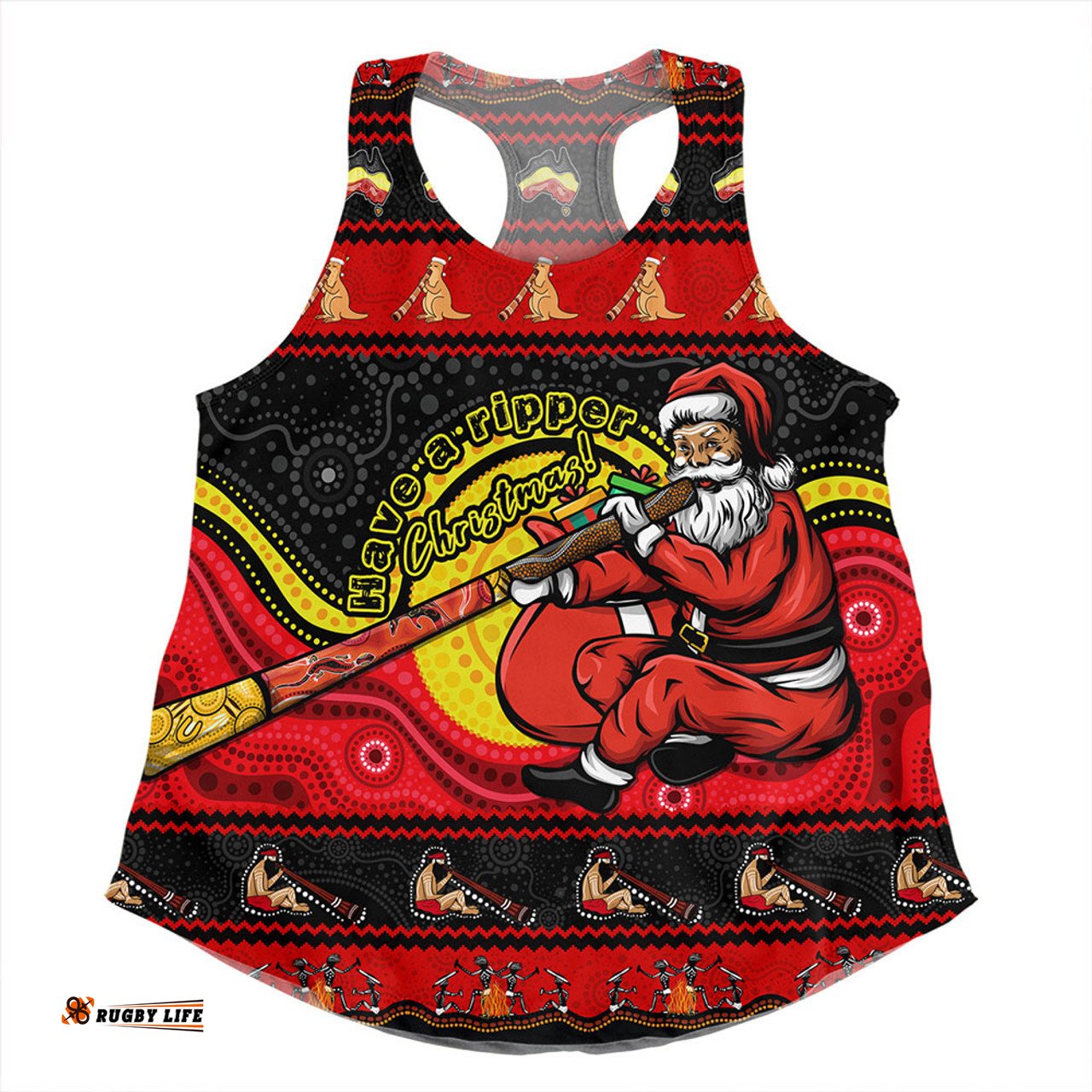 Amazing Aussie Australia Ripper Aboriginal Christmas Down Under Women Tank Top