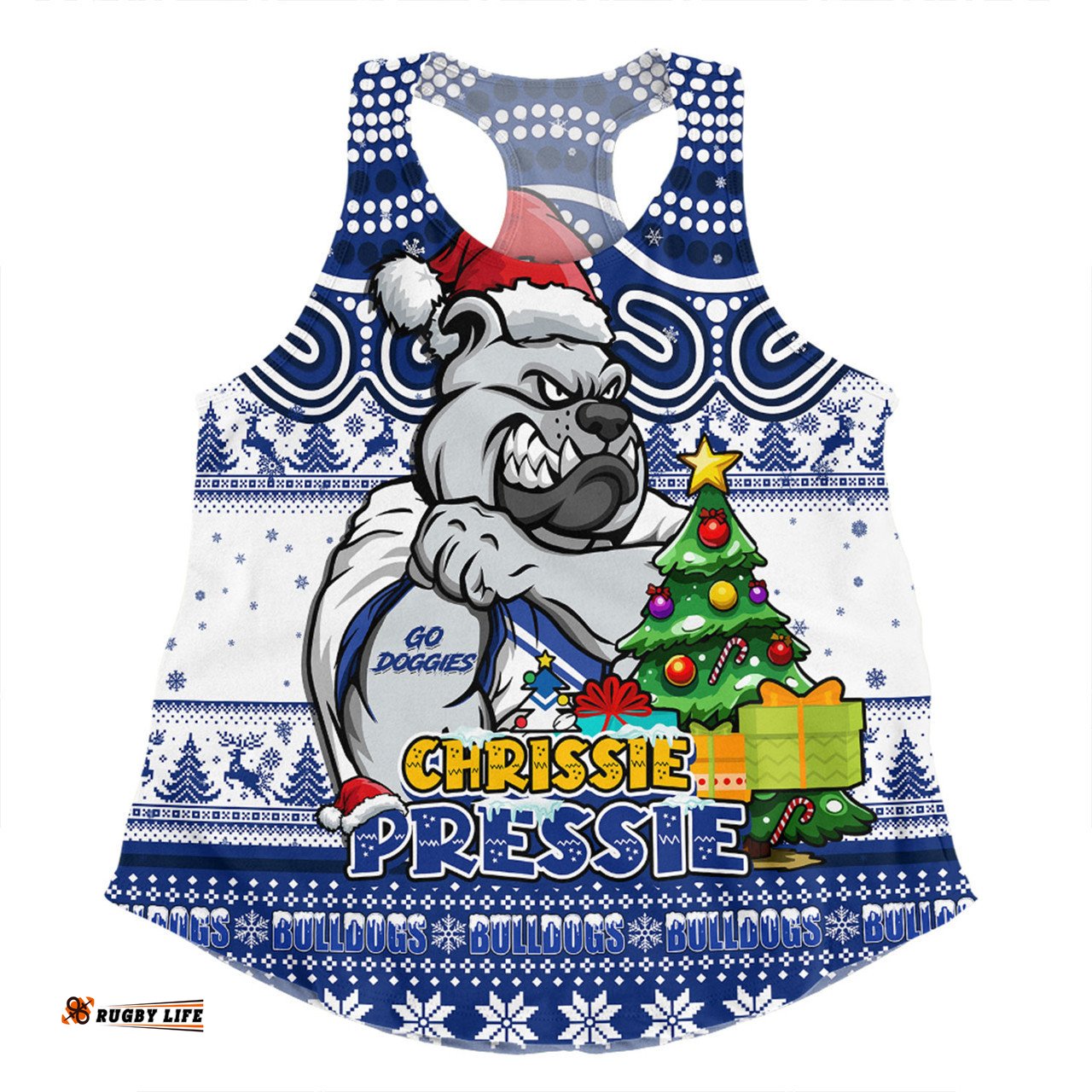 Amazing Aussie Canterbury Bankstown Bulldogs Aussie Ugly Christmas For Die Hard Fan Supporters Women Tank Top