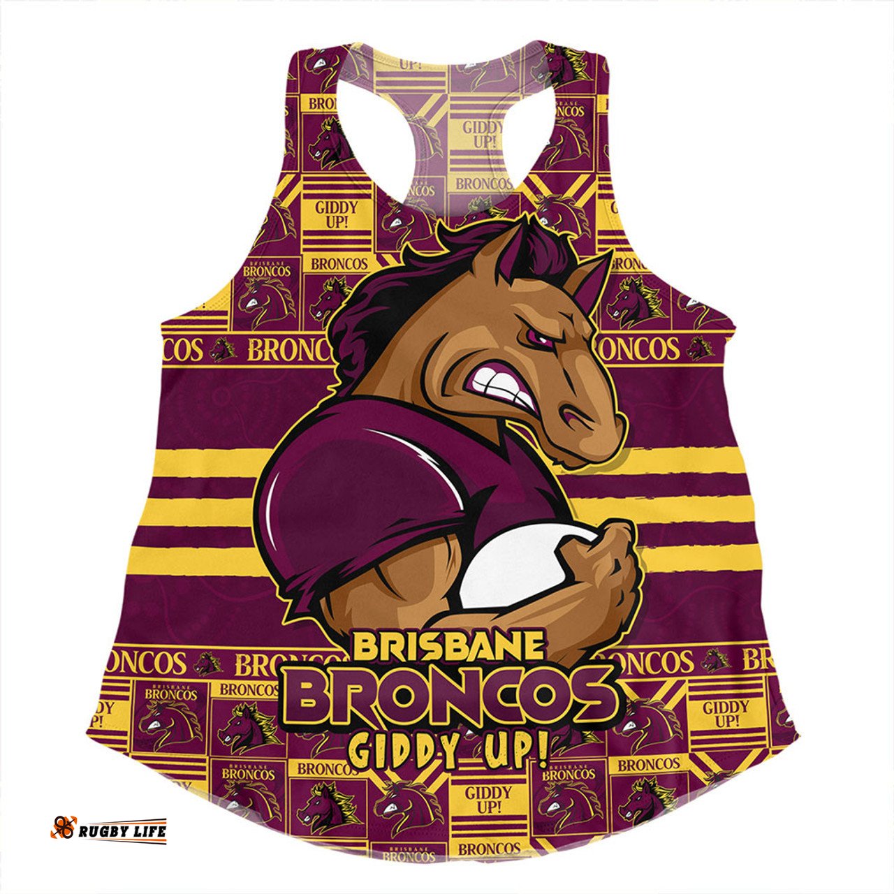 Amazing Aussie Brisbane Broncos Champion���s Pride Comic Style Women Tank Top