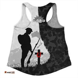 Amazing Aussie Australia Anzac Day Lest We Forget Black Grunge Style Women Tank Top