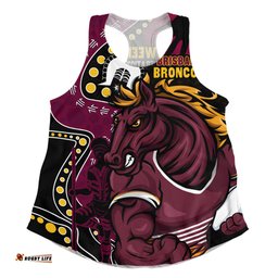 Amazing Aussie Brisbane Broncos NAIDOC Indigenous Warrior Spirit Women Tank Top