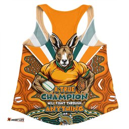 Amazing Aussie Australia Wallabies Squad A True Champion Will Fight Through Anything (Gold) Women Tank Top