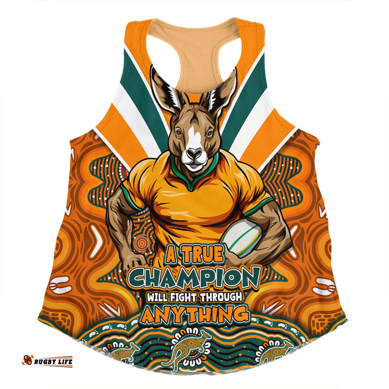 Amazing Aussie Australia Wallabies Squad A True Champion Will Fight Through Anything (Gold) Women Tank Top