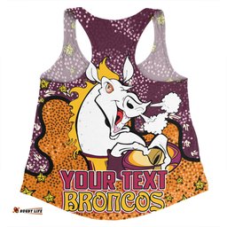 Amazing Aussie Brisbane Broncos Custom Team With Dot And Star Patterns For Tough Fan Women Tank Top