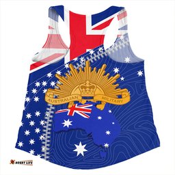 Amazing Aussie Australia Anzac Day Lest We Forget Australia Flag Women Tank Top