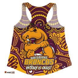 Amazing Aussie Brisbane Broncos Aboriginal Inspired Tough Fan Rugby For Life Women Tank Top