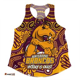 Amazing Aussie Brisbane Broncos Aboriginal Inspired Tough Fan Rugby For Life Women Tank Top