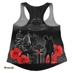 Amazing Aussie Australia Anzac Lest We Forget Light Horse Design Women Tank Top
