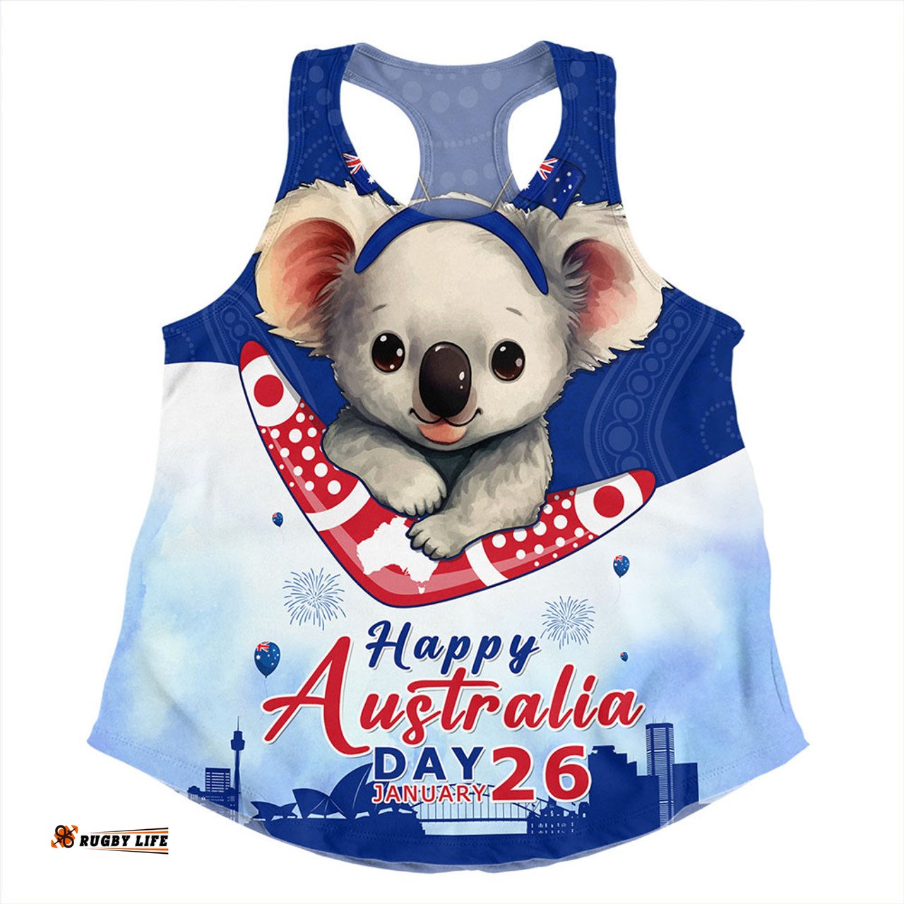 Amazing Aussie Australia Happy Australia Day Koala With Boomerang Edition Women Tank Top