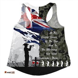 Amazing Aussie Australia Remembrance Day Lest We Forget Australian Military Tribute Green Women Tank Top