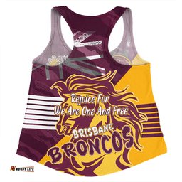 Amazing Aussie Brisbane Broncos Happy Australia Day We Are One And Free V2 Women Tank Top