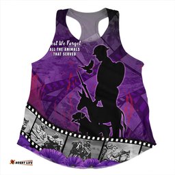 Amazing Aussie Australia Anzac Day Lest We Forget Historical Footage Of Animals Women Tank Top