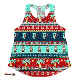 Amazing Aussie Australia Sunny Christmas By The Sea Black Women Tank Top